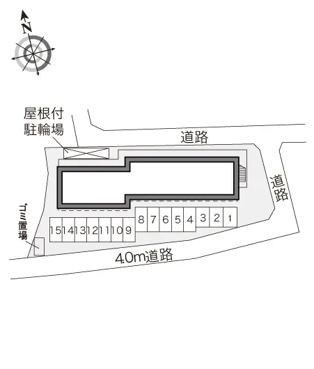 ★手数料０円★久留米市合川町　月極駐車場（LP）